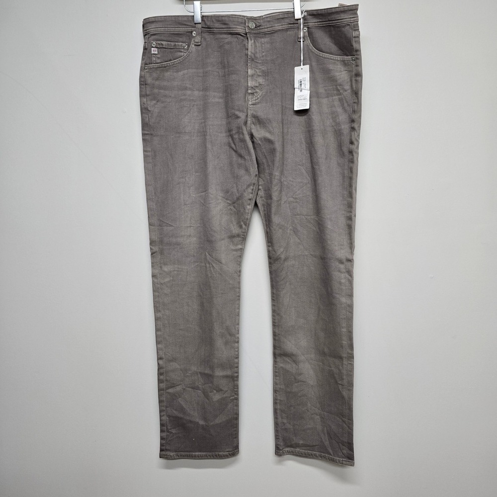 AG Adriano Goldschmied The Everett Mens 42 Grey Slim Straight Jeans Minimalist